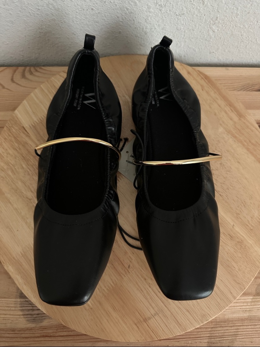 Worthington Talmond Womens Square Closed Toe Ballet Flats